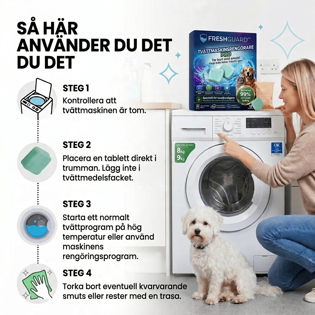 FreshGuard™ Professionell tvättmaskinsrengöring